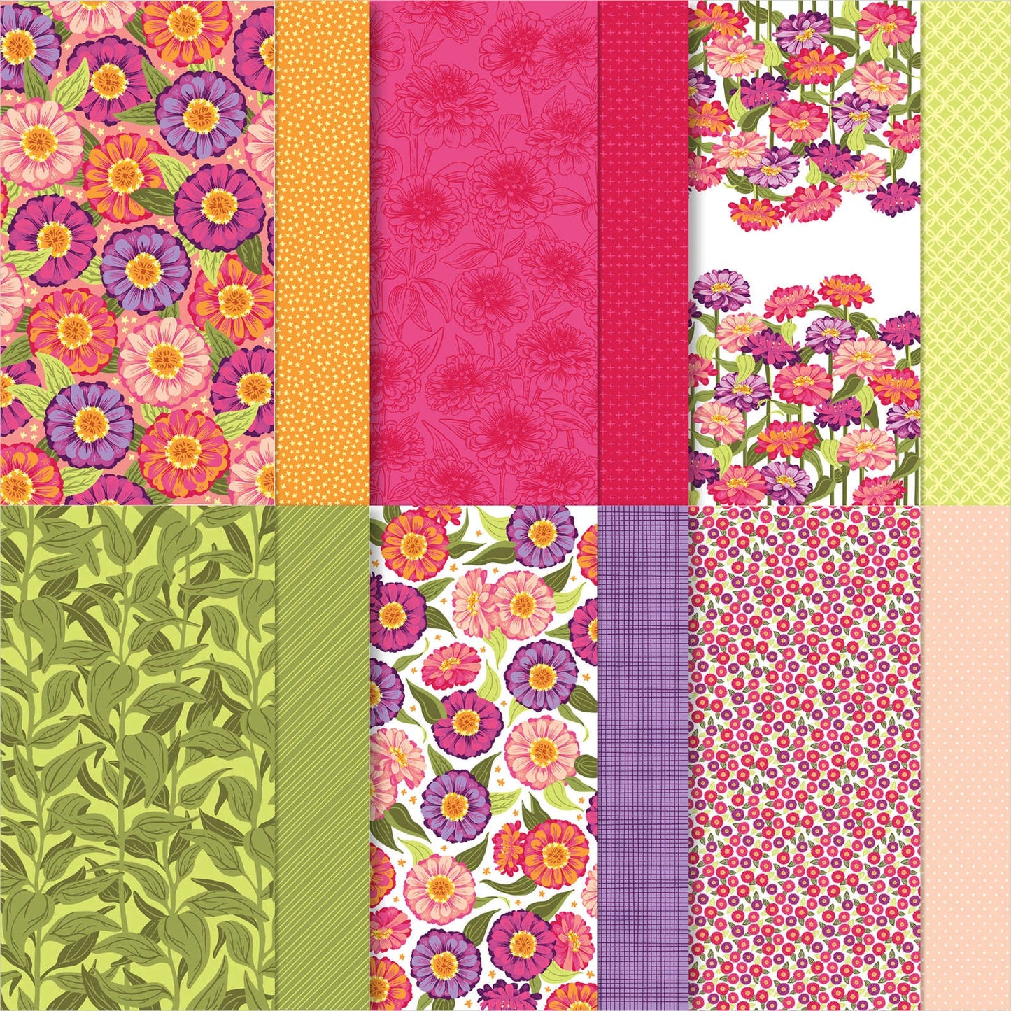 Stampin' Up! Flowering Zinnias DSP