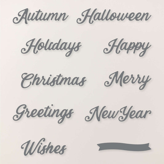 Stampin' Up! Words For the Season Dies