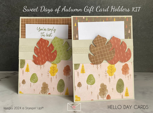 Hello Day Cards Sweet Days of Autumn Gift Card Holder Kit