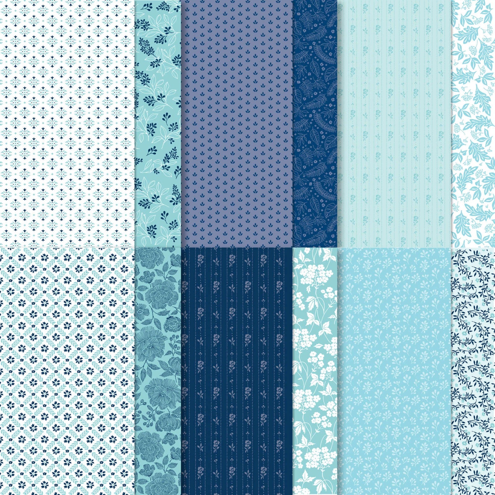Stampin' Up! True Blue Florals DSP